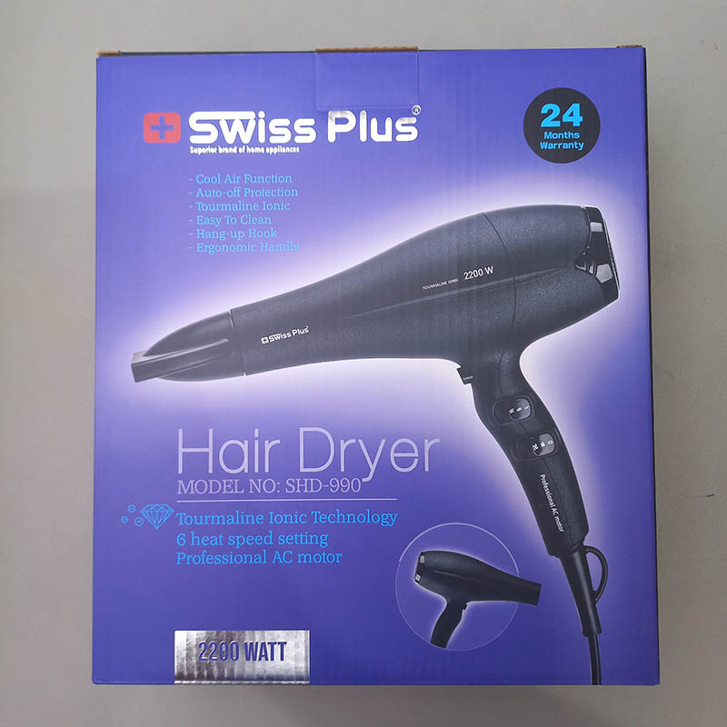سشوار حرفه ای سوئیس پلاس SWISS PLUS مدل SHD-990